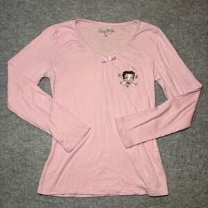Betty Boop Women's Sleepwear Top S Pink Graphic Casual